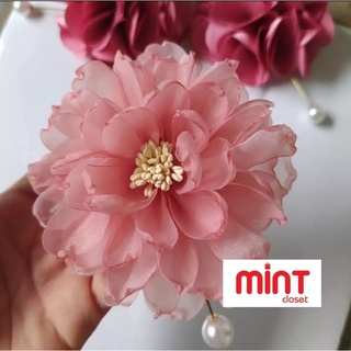 Hoa cài áo handmade hồng đẹp