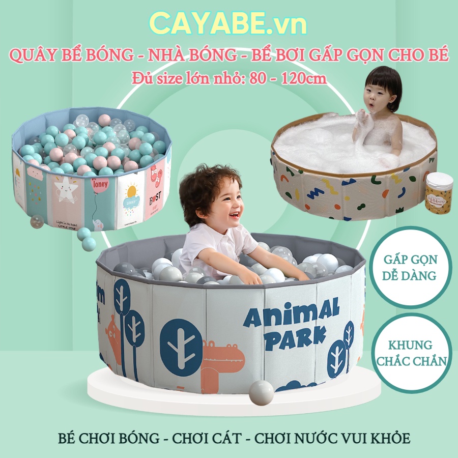 Quây bóng cho bé gấp gọn CAYABE, bể bóng cho bé, lều bóng cho bé