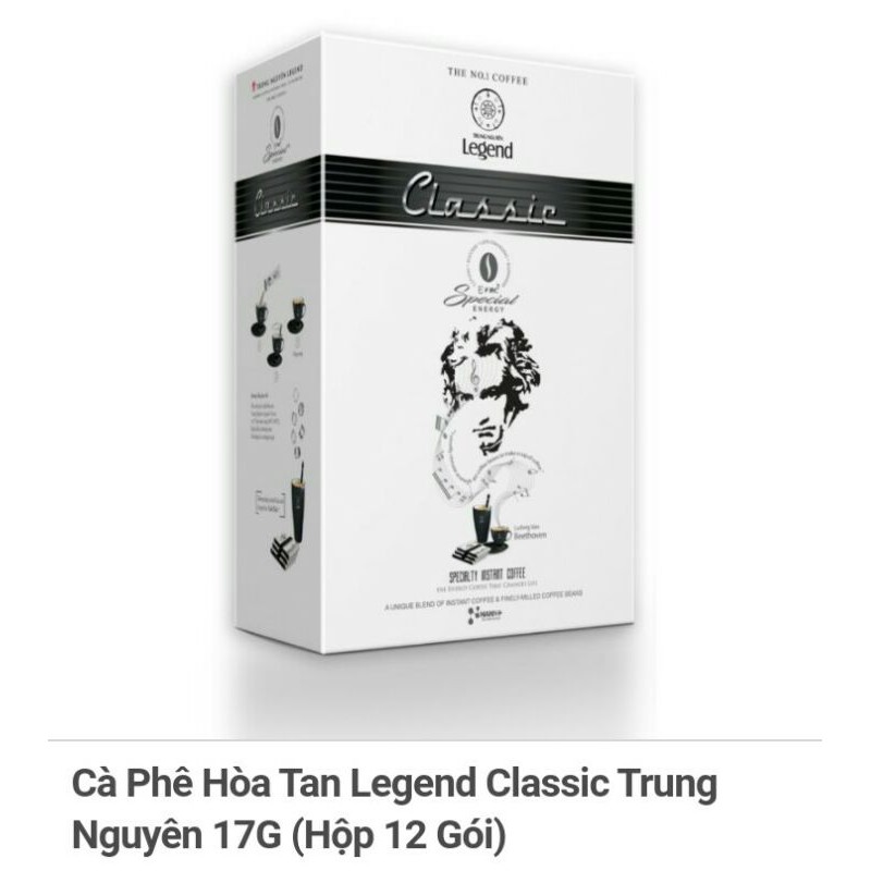 Cà Phê Hòa Tan Legend Classic TrungNguyên 17G (Hộp 12 Gói)