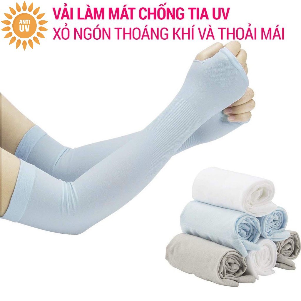 Găng tay chống nắng Let's Slim (loại xỏ ngón tay) dày dặn chống tia UV, chống nắng cháy da