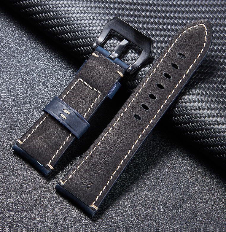 Dây Da Khóa Kim Loại Cho Đồng Hồ Đeo Tay 22mm 24mm 26mm
