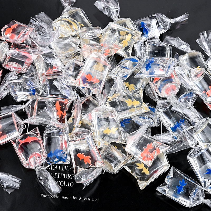 Mô hình 01 Túi nuôi cá dùng trang trí bể cá thủy sinh Charm Slime