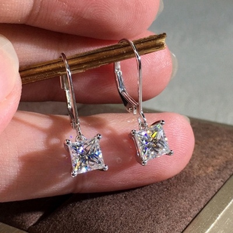 Khuyên tai bạc 925 kiểu dáng công chúa xinh xắn cho nữ 1.25ct