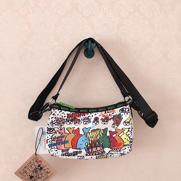 Túi Vải Đeo Vai Chống Thấm Nước Họa Tiết Mèo kitty Dễ Thương 2780