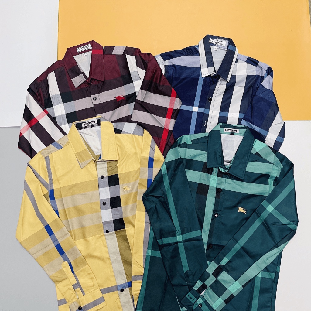 Áo Sơ Mi Nam Tay Dài Phối 3D Sọc Lớn Logo Thêu Ngựa Phong Cách Sang Trọng Trẻ Trung [NEW UNISEX]