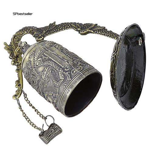 Chuông Phật giáo kim loại chạm khắc họa tiết rồng tinh xảo đẹp mắt