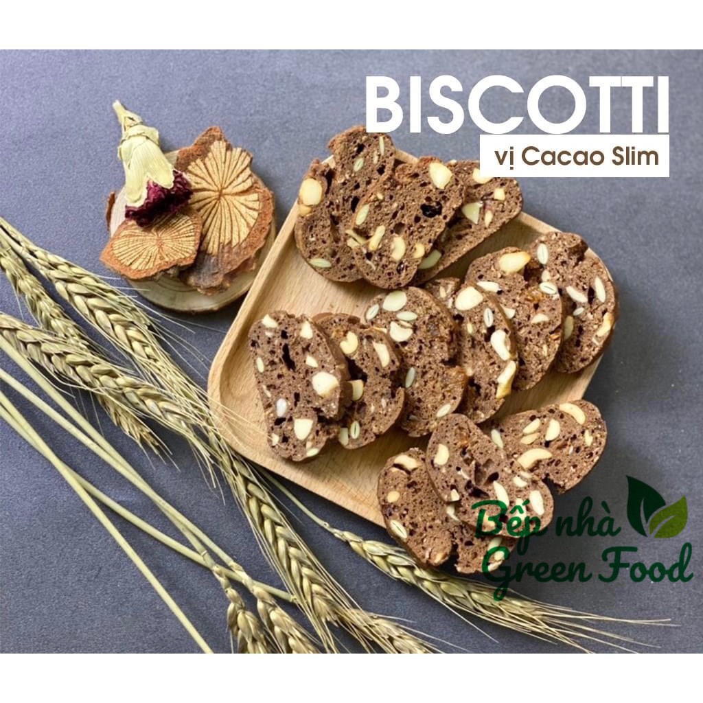 Bánh BISCOTTI GreenFood 5 vị nguyên cám KHÔNG ĐƯỜNG dành cho người ăn kiêng, giảm cân, tiểu đường