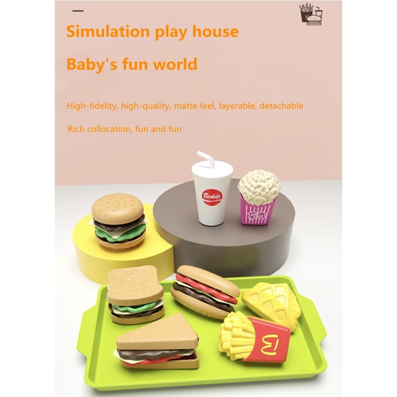 Mô Hình Đồ Chơi Hình Bánh Mì Hamburger Độc Đáo Cho Bé