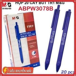 Hộp 20 cây bút bi M&G ABPW3078 thân tam giác siêu trơn