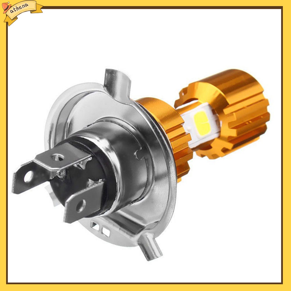 Bóng đèn pha siêu sáng At + H4 Led 3 Cob 12v 6000k thích hợp cho xe mô tô