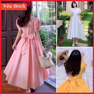 Váy tiểu thư thắt buộc nơ/ váy du lịch / minashouse