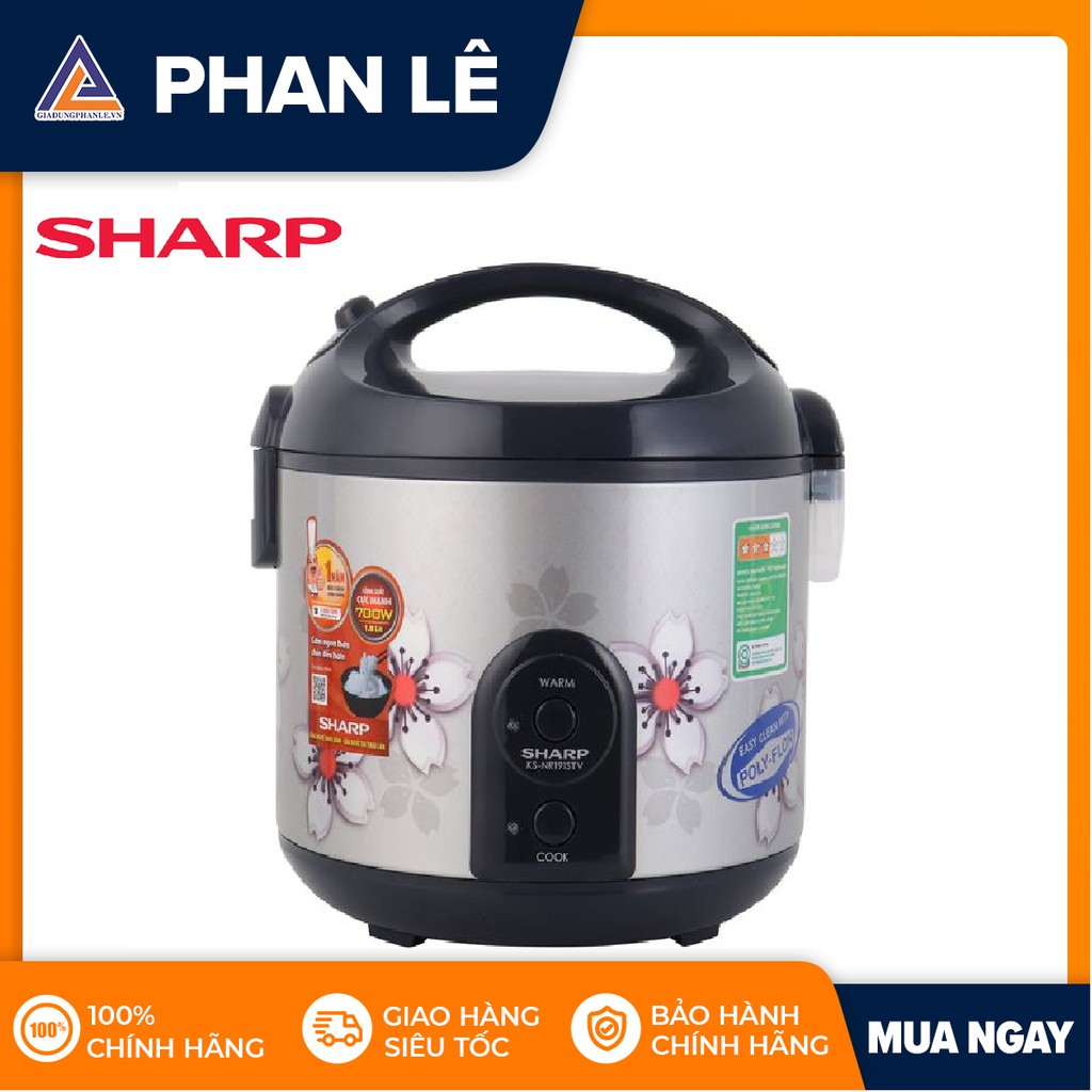 [Mã ELHADEV giảm 4% đơn 300K] Nồi cơm điện nắp gài Sharp KS-R231STV