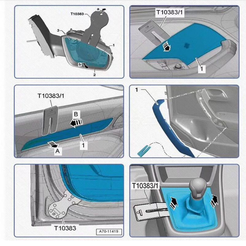 Dụng Cụ Tháo Gỡ Cạnh Xe Hơi Bằng Nhựa Chuyên Dụng