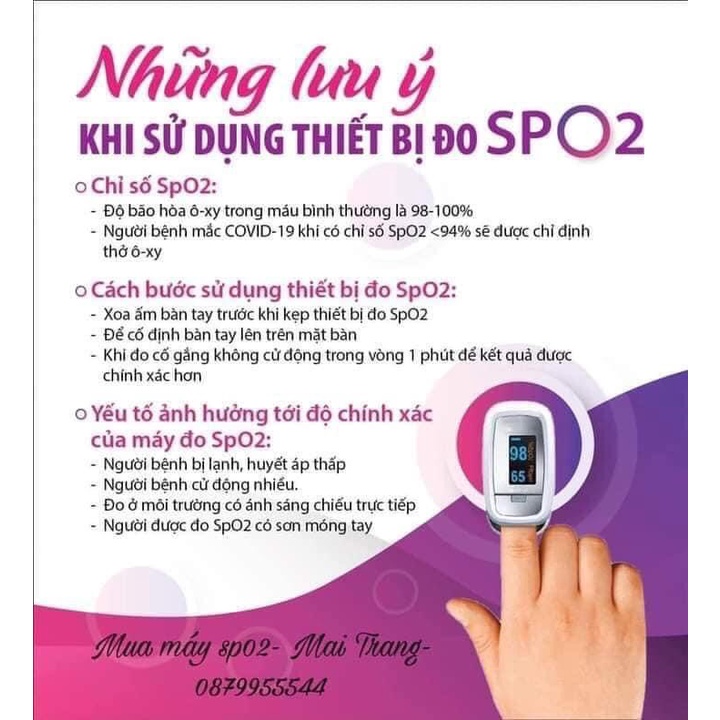 SPO2, máy đo SPO2 đo nồng độ oxy trong máu A2 chính hãng