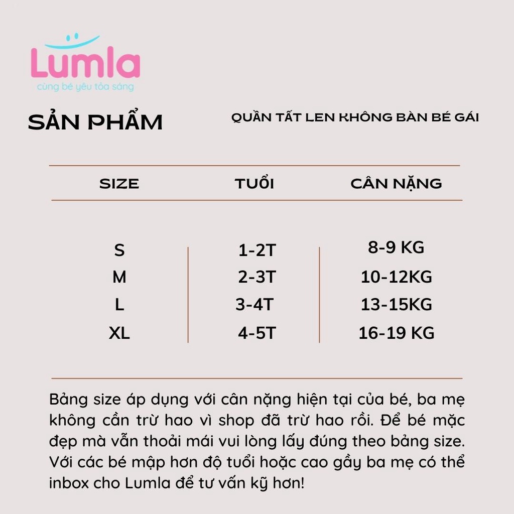 Quần Tất Cho Bé Gái Không Bàn, Quần Tất Len Dày Dặn Size 1 đến 5 Tuổi