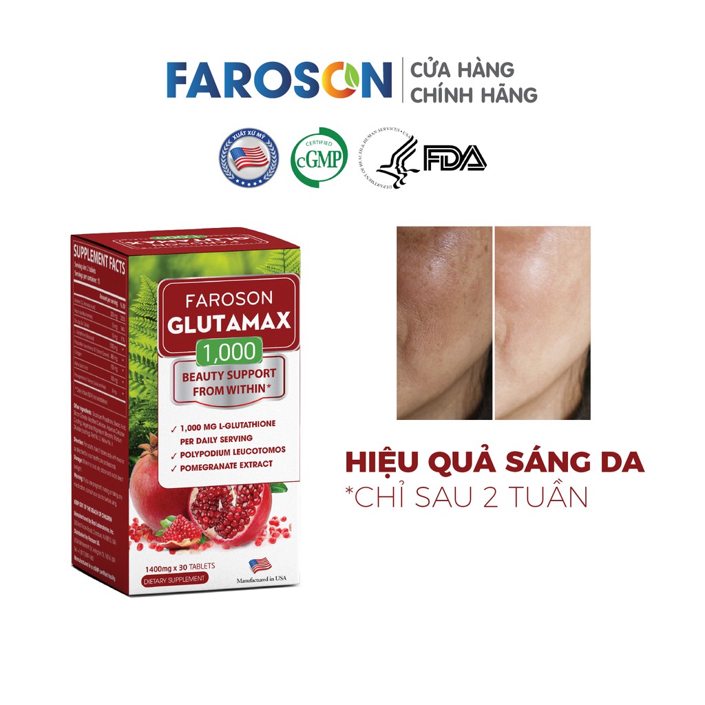[Combo Quà Tặng]  1 lọ GLUTAMAX 1000 + TẶNG KÈM 1 kem chống nắng DDORUROO trị giá 435k | BigBuy360 - bigbuy360.vn