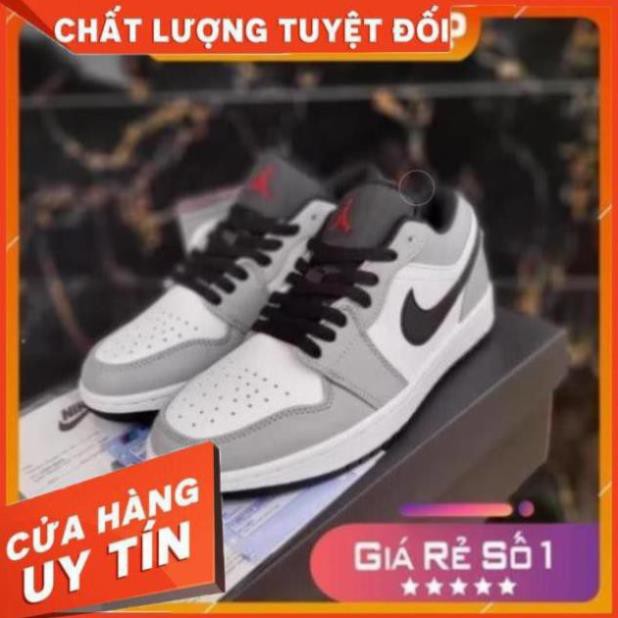 [FREESHIP- BẢO HÀNH 12 THÁNG] GIÀY THỂ THAO NAM NỮ JD XÁM CHỈ ĐỎ THẤP CỔ HOT TREND FULL BOX BILL