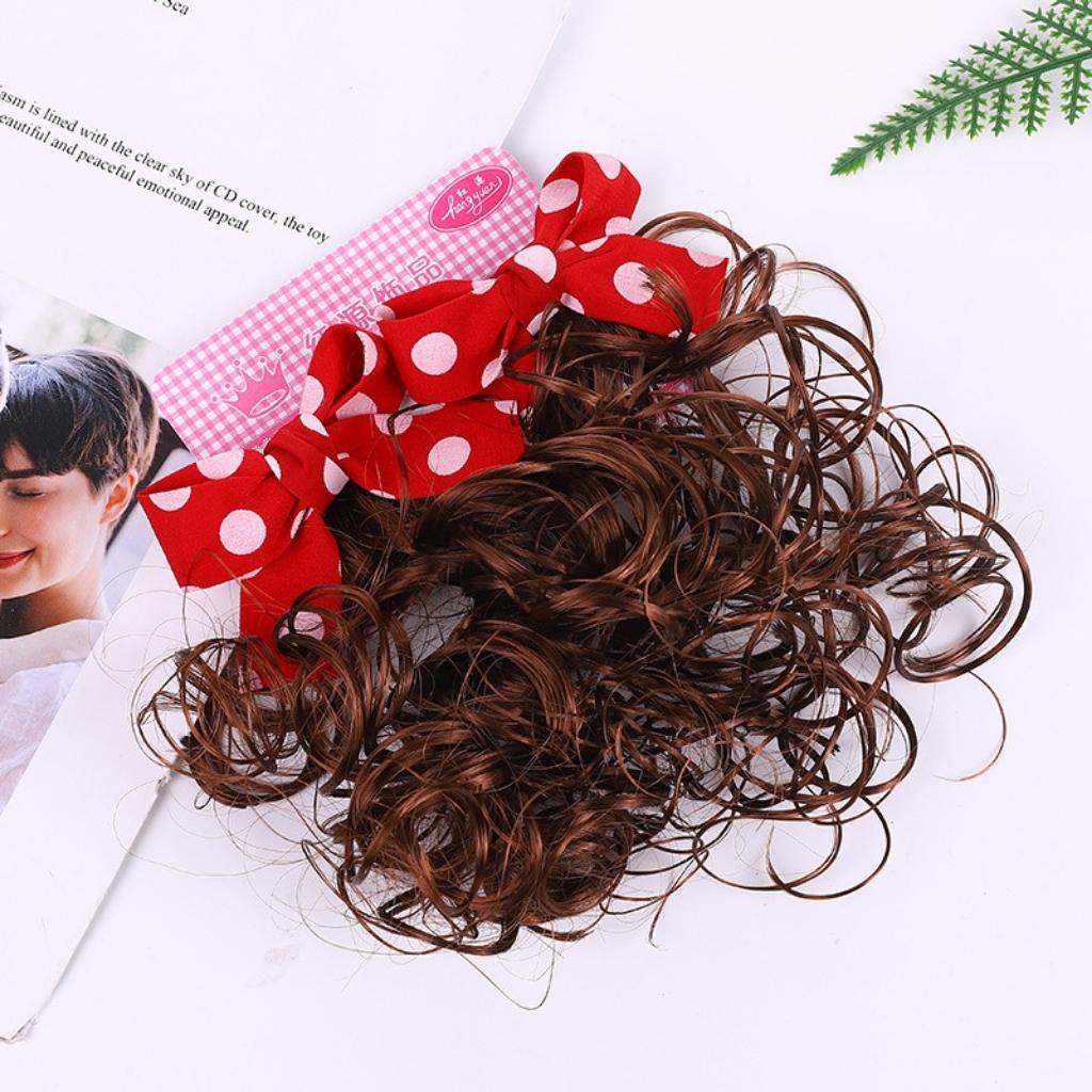 Set 2 kẹp tóc giả đính nơ xinh xắn cho bé gái