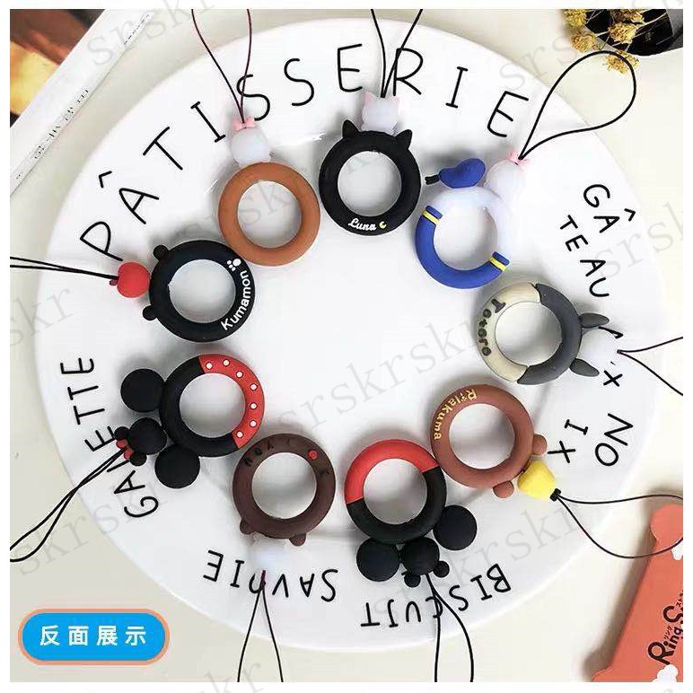Dây Đeo Điện Thoại / Chìa Khóa / Camera Ba Chiều Bằng Silicon Họa Tiết Hoạt Hình Mickey Minnie Dễ Thương