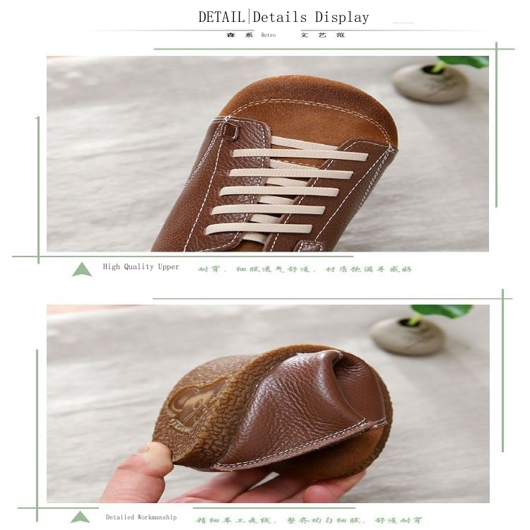 Giày Da Mềm Co Giãn Phong Cách Mori Nhật Bản Cho Nữ