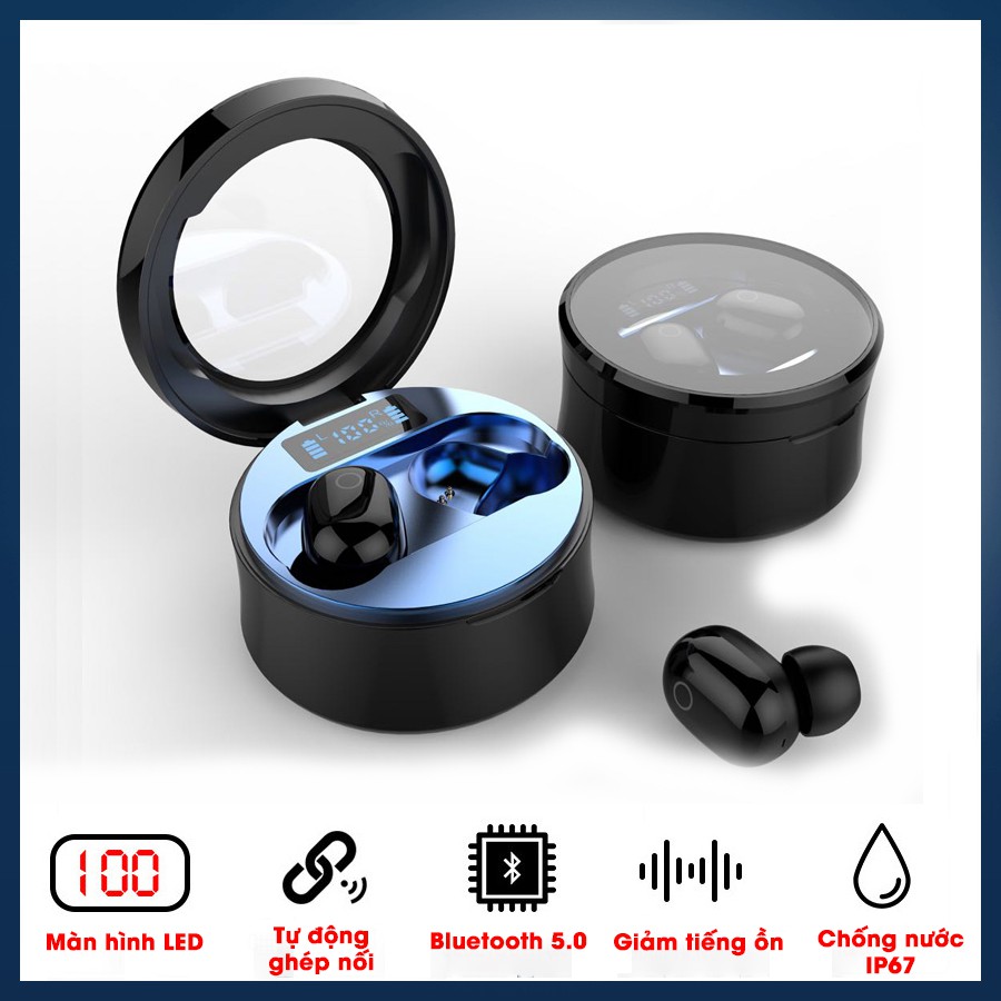 Tai nghe Bluetooth R11 bản chính hãng chống nước - hỗ trợ sử dụng âm thanh vòng - chống ồn cực tốt