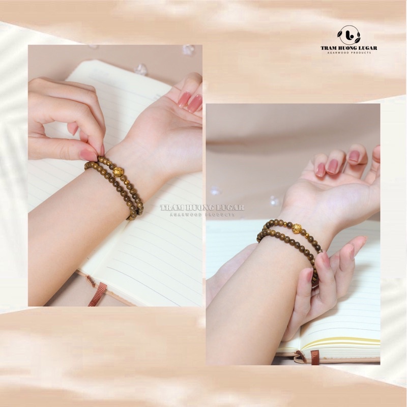 Vòng tay trầm hương - Nụ Sen Hoà Bình - Trầm Hương Lugar