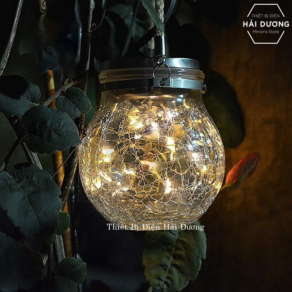 Lọ Thủy Tinh Đèn Led Treo Cây Năng Lượng Mặt Trời MT-145 led đom đóm decor lạ mắt 3m 30 hạt led - BH 1 năm - Siêu sáng