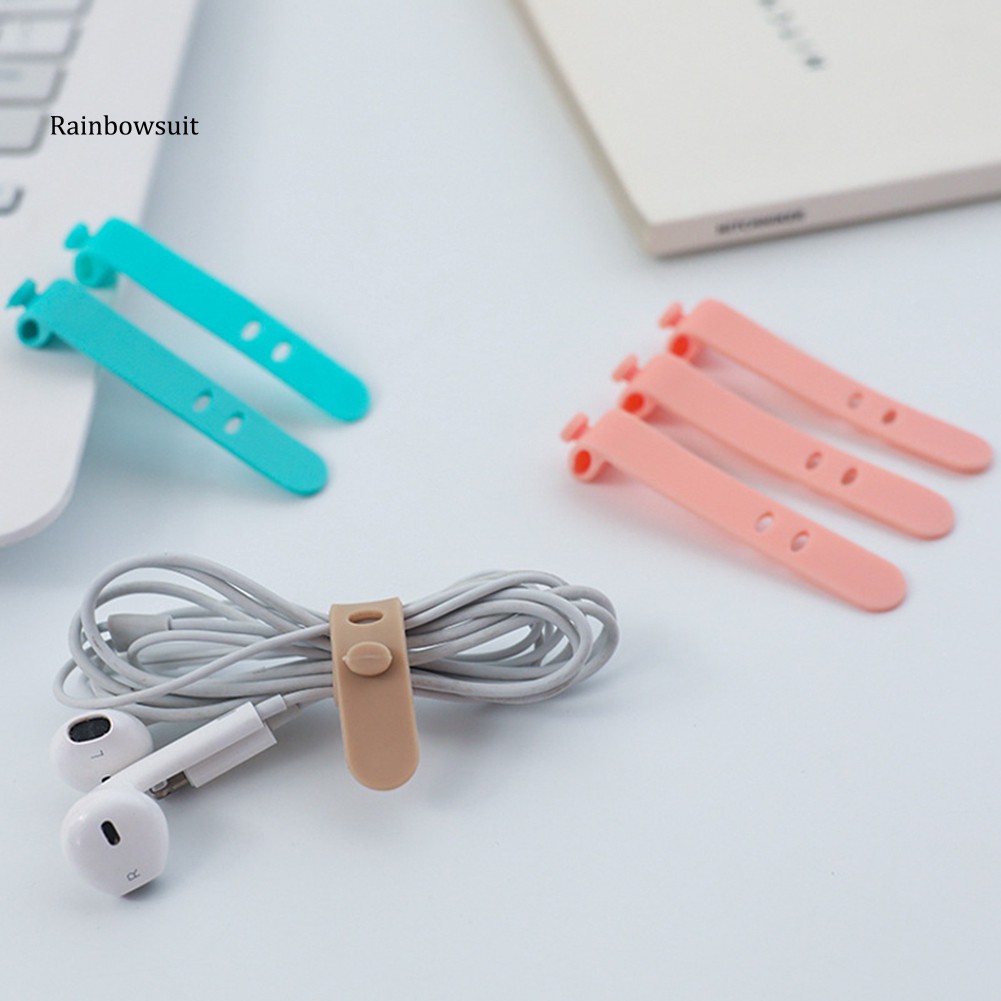 Set 4 dây quấn cáp sắp xếp gọn gàng bằng silicon cao cấp tiện dụng