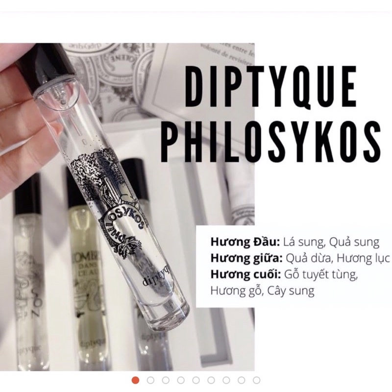 Hót Sét nước hoa Diptyque gồm 5 mùi top của hãng , mỗi ống 7, 5 ml | Thế Giới Skin Care
