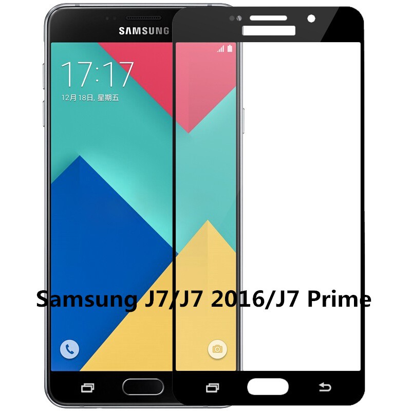 Kính cường lực bảo vệ toàn màn hình điện thoại 9H cho Samsung J7/ J7 2016/ J7 Prime