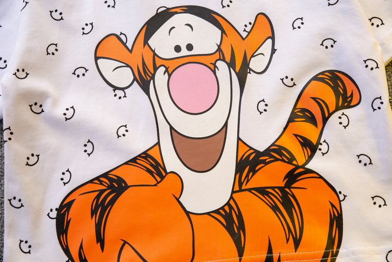 Set áo thun ngắn tay in hình hổ hoạt hình + quần short thoáng khí thoải mái cho bé