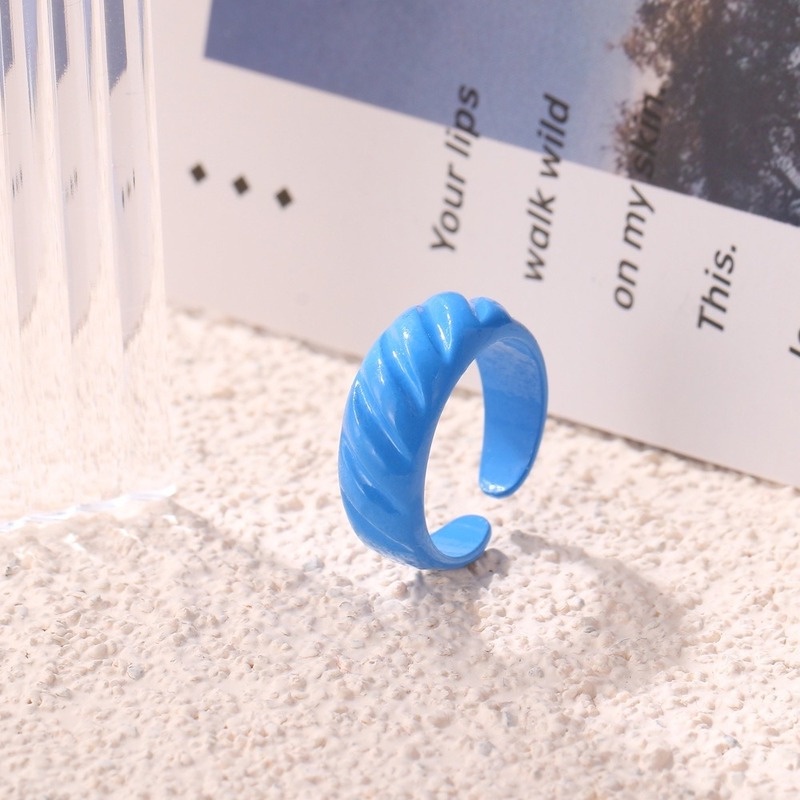 Nhẫn Đeo Tay Nhiều Màu Sắc Bằng Nhựa Acrylic Thời Trang Sành Điệu Cho Nữ