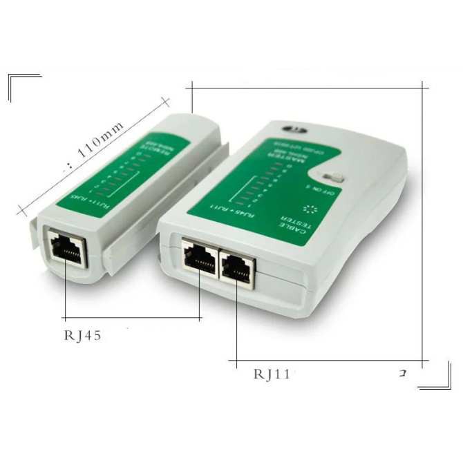 [Xả kho] Bộ 1 Hộp test mạng đa năng RJ45 + 1 Kìm bấm mạng+ Tặng hạt mạng + Tặng 01 pin 9V