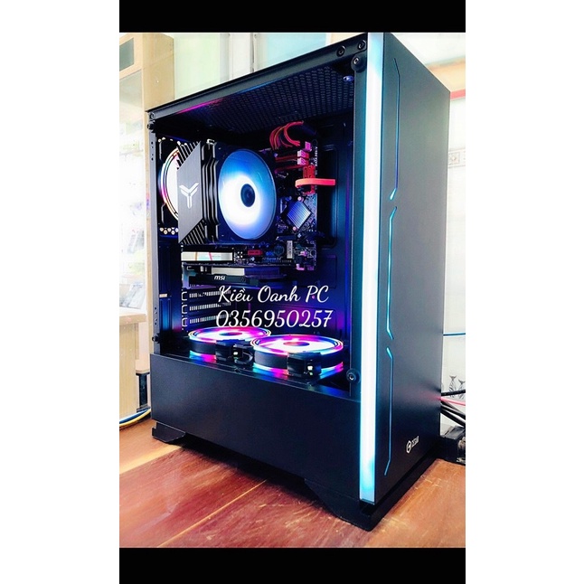 Vỏ case (vỏ máy tính) CESAR SNOW White , Black ATX ( No Fan )