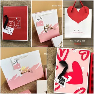Túi xách đựng hộp socola valentine