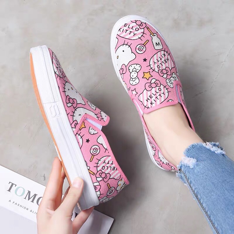 Giày slipon doraemon, doremon, kitty