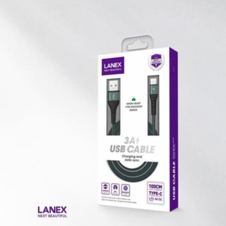 Cáp sạc nhanh LANEX LTC-N13M MicroUSB (Dây dù, 3.0A, Có Led 1m)