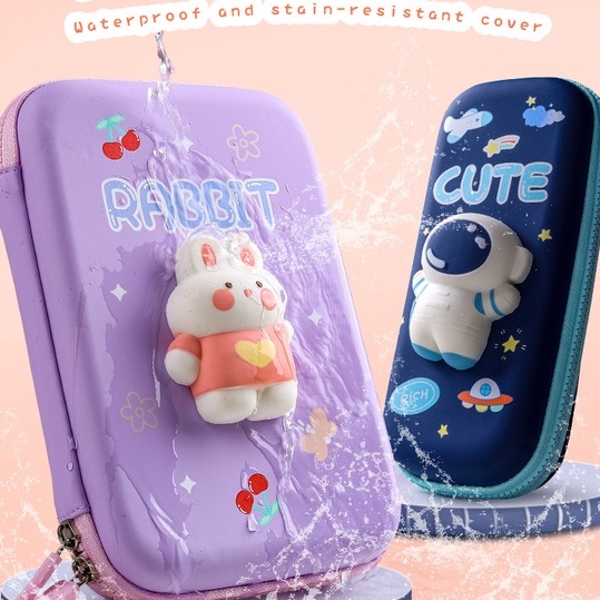 Hộp Bút Gắn Thú Mềm Kaba Nhiều Mẫu Hoạt Hình Dễ Thương