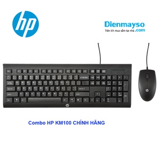 Bàn phím và chuột có dây hp km100 combo keyboard + mouse hp km100 cổng usb chính hãng