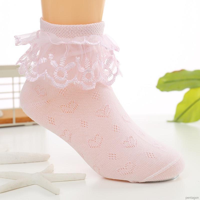 Vớ Lưới Ren Mỏng Thoáng Khí Màu Sắc Trơn Cho Bé Gái Từ 2-15 Tuổi