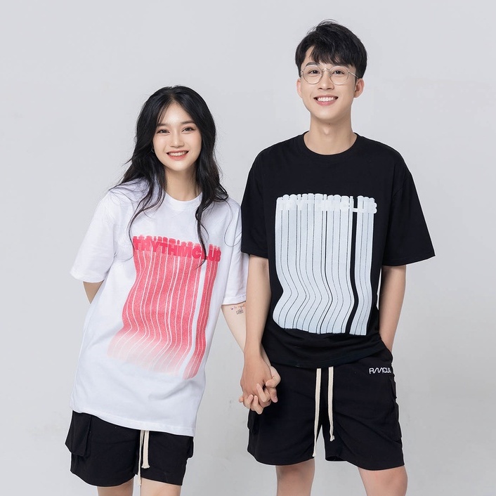 Áo thun TRYTHMCLUB CHỮ CHẢY  PATOMI.STUDIO , Áo thun unisex nam nữ form rộng oversize chất liệu 100% Cotton