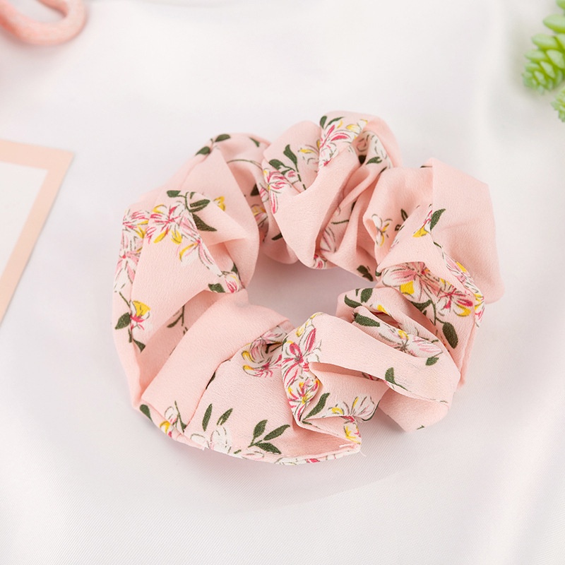 Dây buộc tóc cao su họa tiết hoa thời trang cho nữ