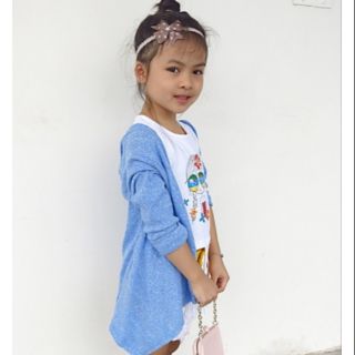 Áo khoác nhẹ thời trang bé gái, chất vải thun gân đốm mềm mại, nhẹ nhàng, thoáng mát, đường may kỹ, chi tiết, sắc nét,,