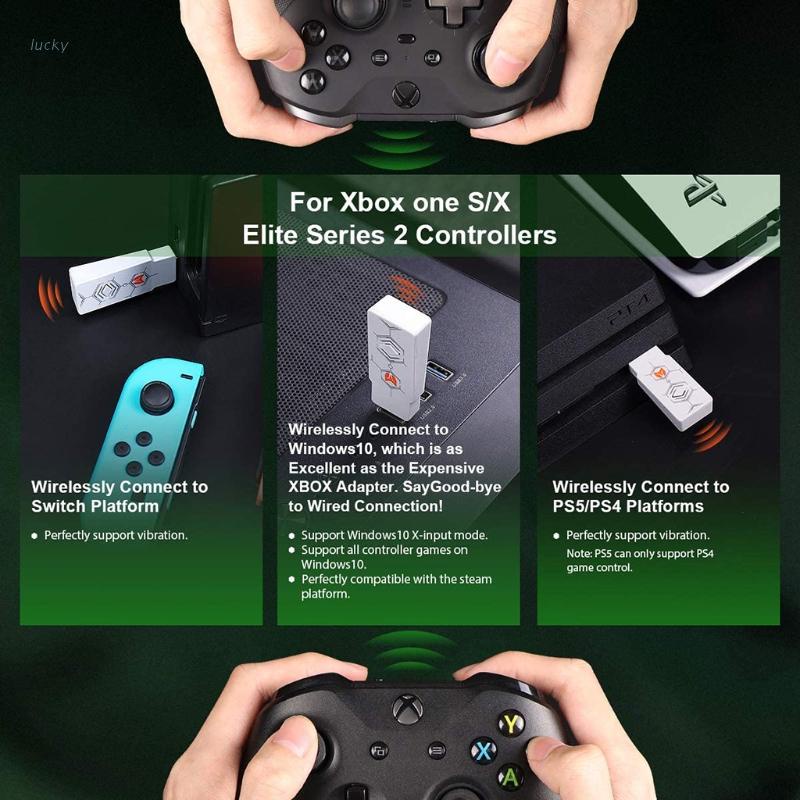 Bộ chuyển đổi điều khiển trò chơi không dây R100 cho Switch/Windows 10/PS5