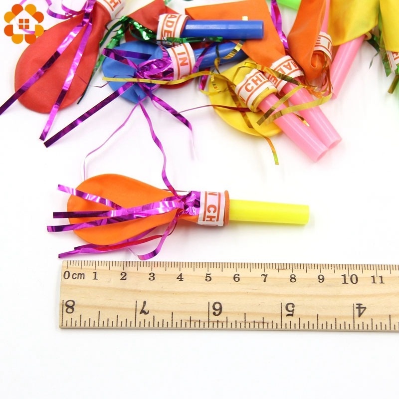 1 Gói Còi Thổi Bong Bóng Hình Rồng Nhiều Màu Trang Trí Tiệc Sinh Nhật Cho Bé