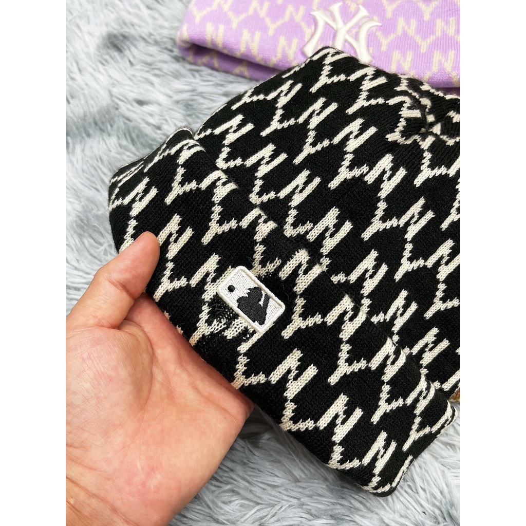 Mũ Len Thời Trang Thêu NY Monogram Beanie N72