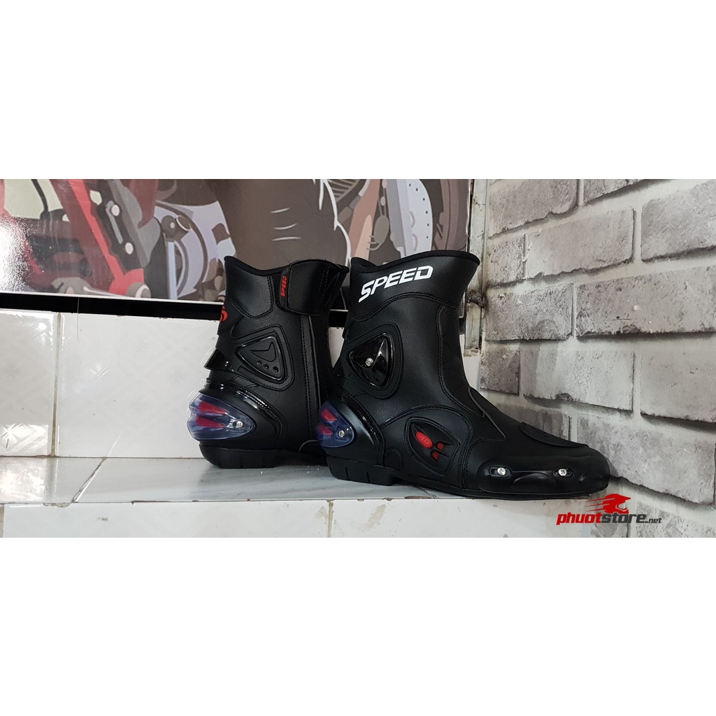 Giầy bảo hộ xe máy SPEED cổ lửng A004