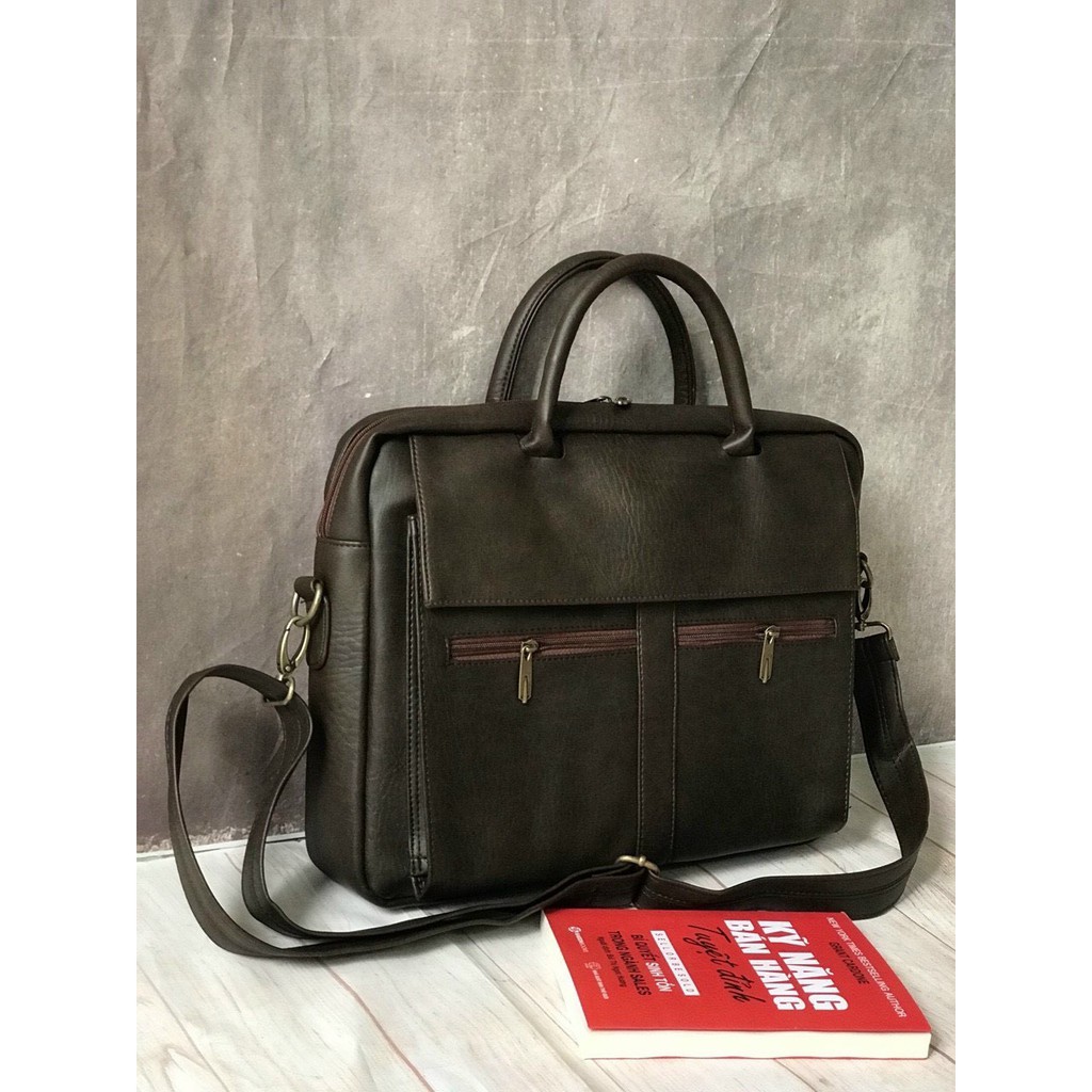 Cặp công sở đa năng V Leather V0206 nhiều màu - Đen