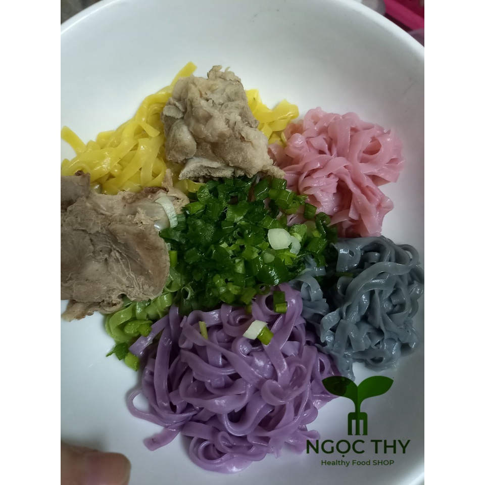 Phở rau củ thập cẩm dai ngon dinh dưỡng (phở gạo lứt đen/đỏ, chùm ngây, khoai lang, bí đỏ)