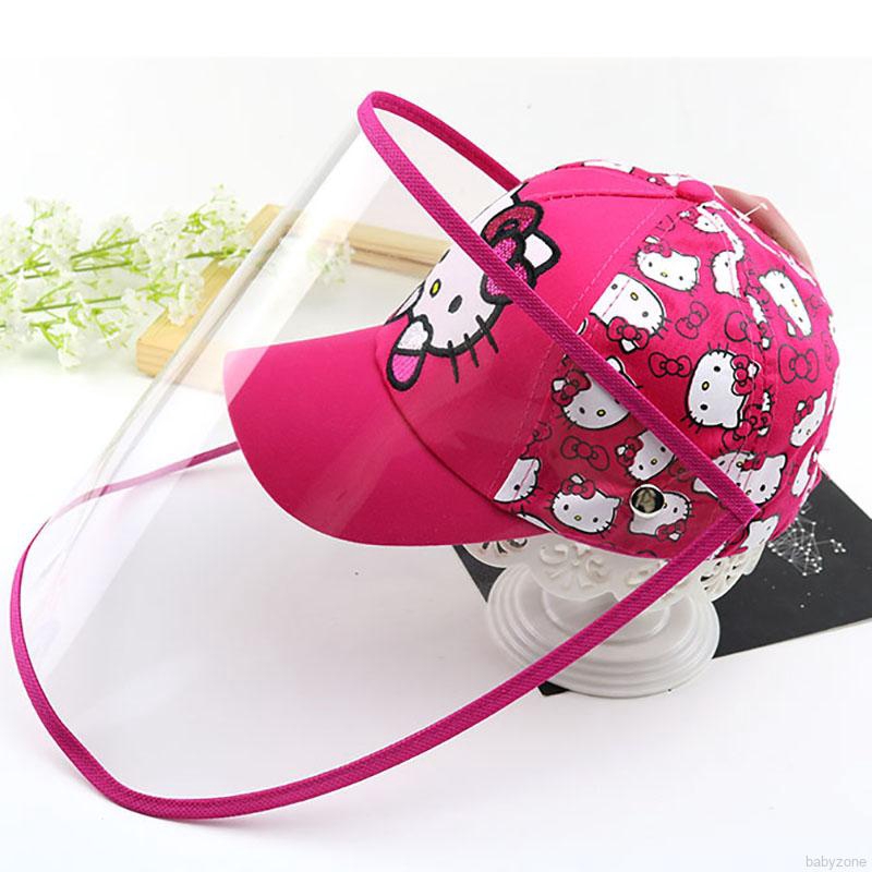 Mũ chống bụi bẩn chống giọt bắn có thể tháo rời được in họa tiết hoạt hình dành cho bé gái